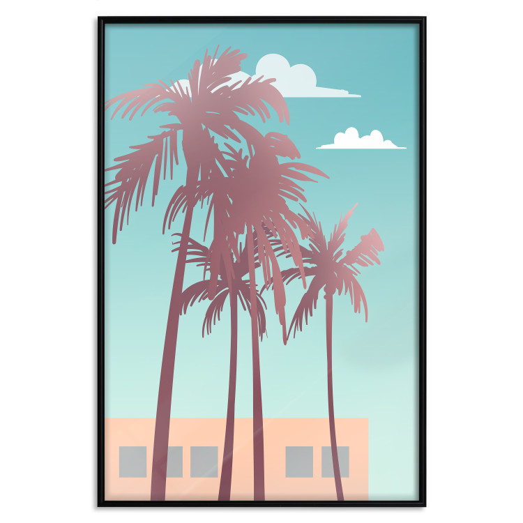 Wall Poster Miami Palm Trees - Holiday View With Blue Sky and White Clouds 144334 additionalImage 23