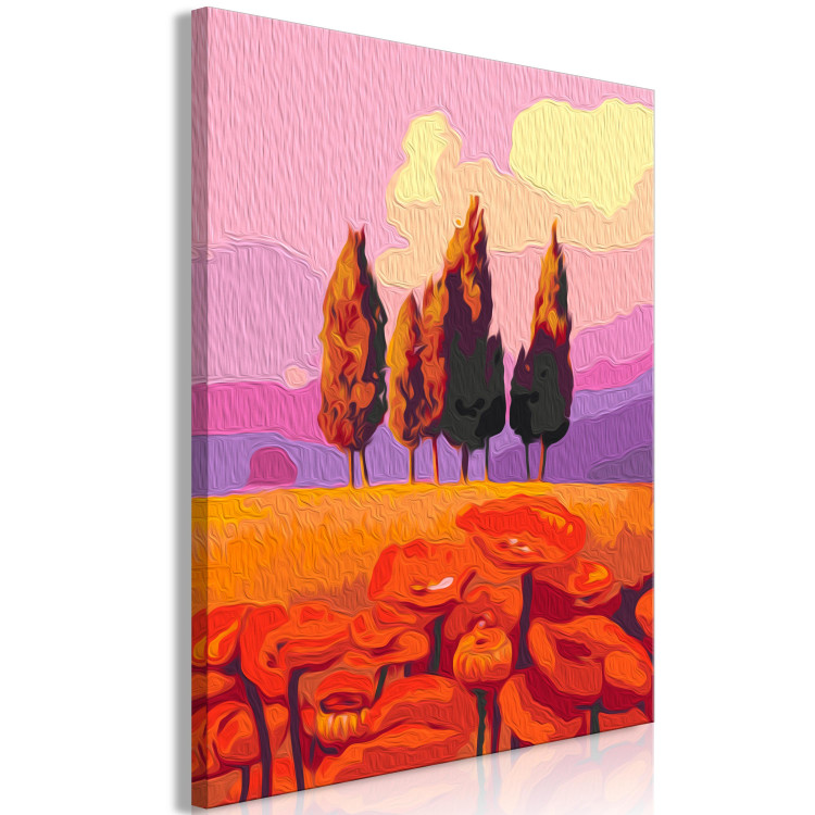 Paint by number Dreamland - Field Full of Poppies against a Purple Sky 147334 additionalImage 5