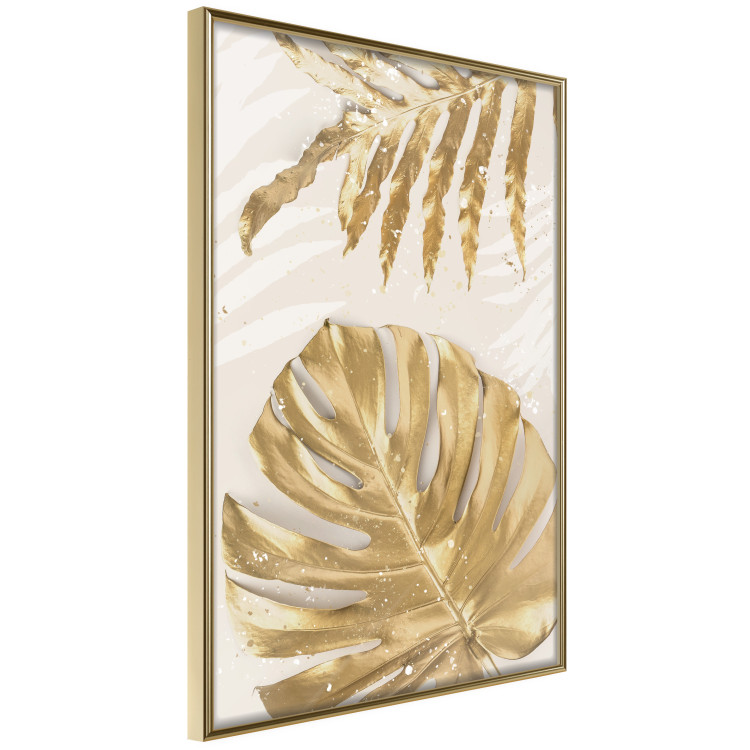 Wall Poster Golden Leaves With an Elegant Monster - Plants With a Festive Atmosphere 148434 additionalImage 4
