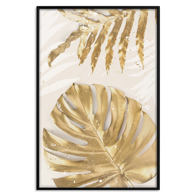 Wall Poster Golden Leaves With an Elegant Monster - Plants With a Festive Atmosphere 148434 additionalImage 13
