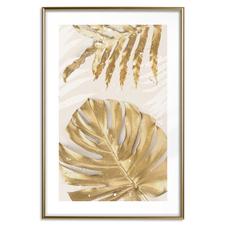 Wall Poster Golden Leaves With an Elegant Monster - Plants With a Festive Atmosphere 148434 additionalImage 18