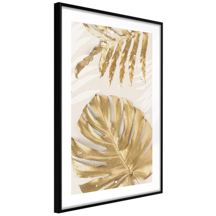 Wall Poster Golden Leaves With an Elegant Monster - Plants With a Festive Atmosphere 148434 additionalImage 2