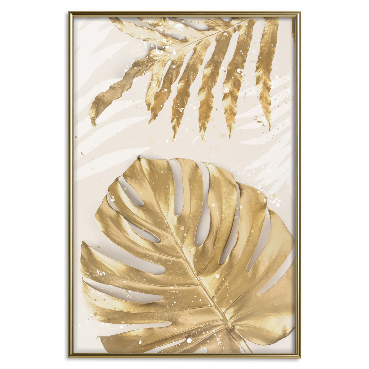 Wall Poster Golden Leaves With an Elegant Monster - Plants With a Festive Atmosphere 148434 additionalImage 17