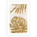Wall Poster Golden Leaves With an Elegant Monster - Plants With a Festive Atmosphere 148434 additionalThumb 19