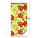 Modern Wallpaper Fiery Hibiscus - Red Flowers and Green Leaves on a Yellow Background 150034 additionalThumb 7