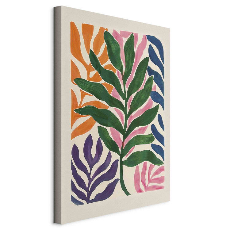 Canvas Print Colorful Leaves - A Composition Inspired by the Work of Matisse 159934 additionalImage 2