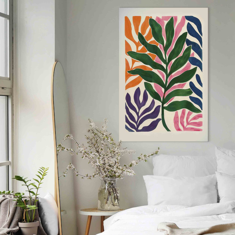 Canvas Print Colorful Leaves - A Composition Inspired by the Work of Matisse 159934 additionalImage 11