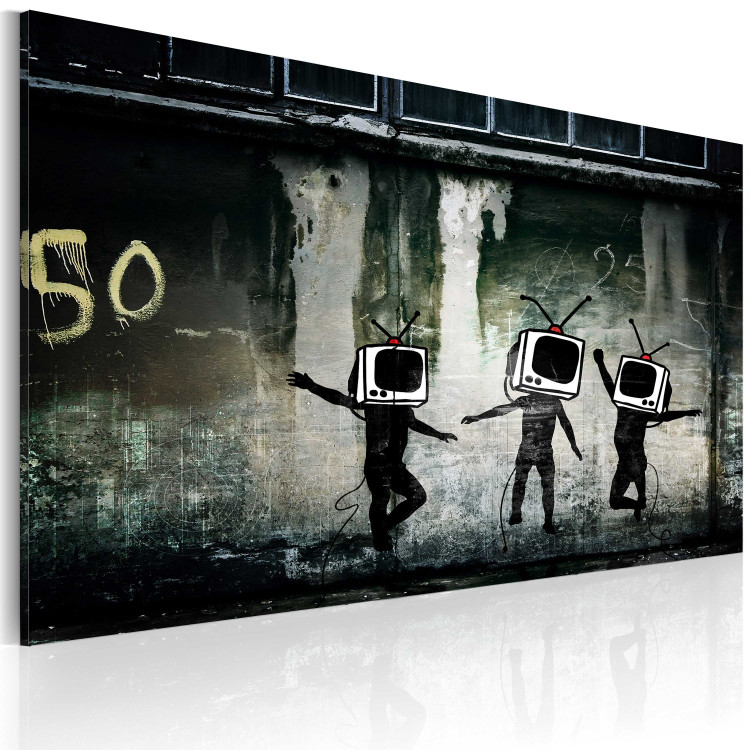 Canvas Art Print TV heads dance (Banksy) 58934 additionalImage 2
