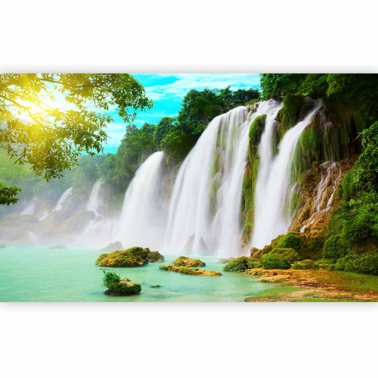 Wall Mural Beauty of Nature - Landscape of Waterfalls Flowing into a Stony Lake 60034 additionalImage 5