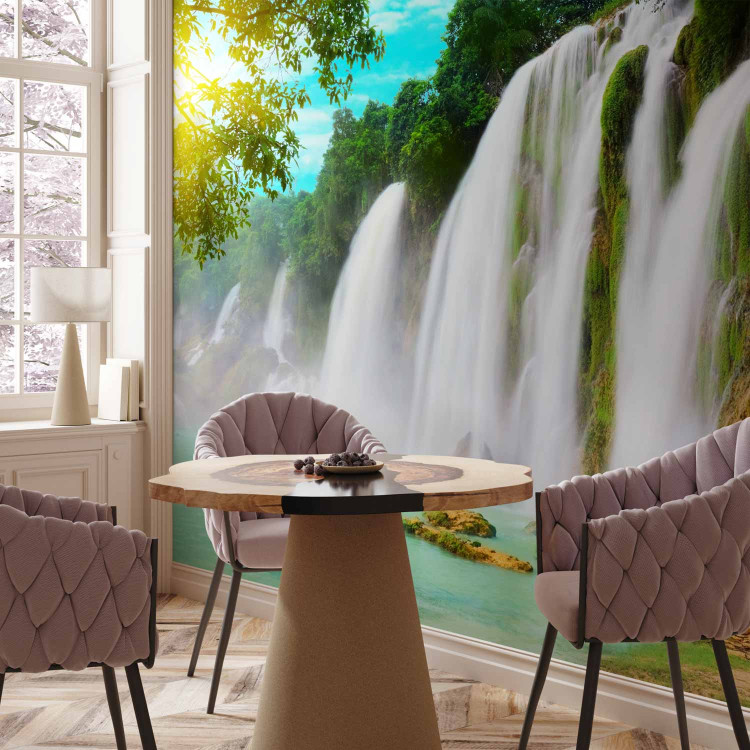 Wall Mural Beauty of Nature - Landscape of Waterfalls Flowing into a Stony Lake 60034 additionalImage 7