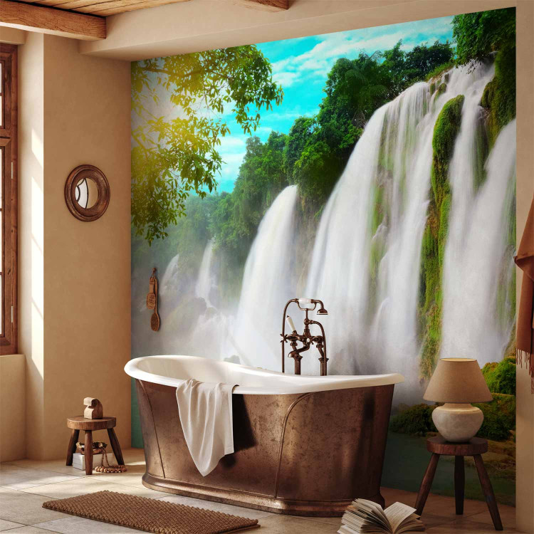 Wall Mural Beauty of Nature - Landscape of Waterfalls Flowing into a Stony Lake 60034 additionalImage 8