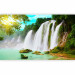 Wall Mural Beauty of Nature - Landscape of Waterfalls Flowing into a Stony Lake 60034 additionalThumb 1