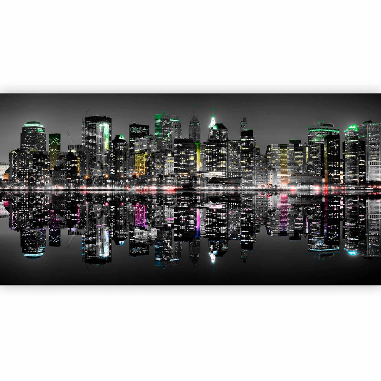 Wall Mural Nighttime New York - Architecture with Skyscrapers and Colorful Elements 61534 additionalImage 5