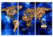 Decorative Pinboard Golden Continents [Cork Map] 92234 additionalThumb 2