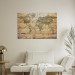 Canvas Art Print World Map: Planks (1-piece) - Continents on Wooden Texture 98534 additionalThumb 3