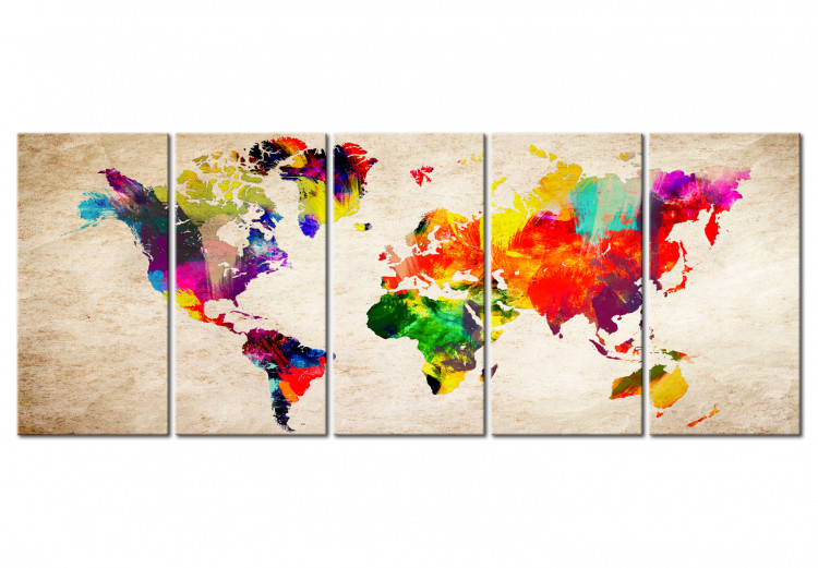 Canvas World Map: Painted World 99134