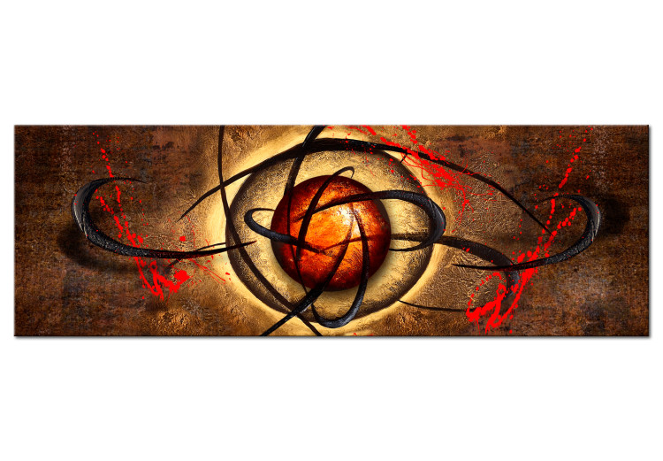 Canvas Devil's Eye (1-piece) - Bloody Abstraction on Brown Texture 106244