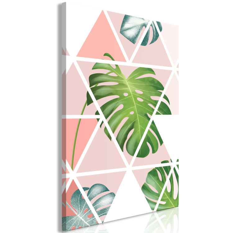 Canvas Geometric Monstera (1 Part) Vertical 113944 additionalImage 2
