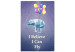 Canvas Words of Inspiration (1-part) - Elephant with Balloons and Motivational Text 114544