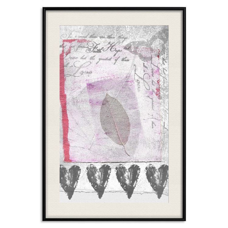 Wall Poster Diary - vintage-style composition with leaves and hearts with texts 115044 additionalImage 18