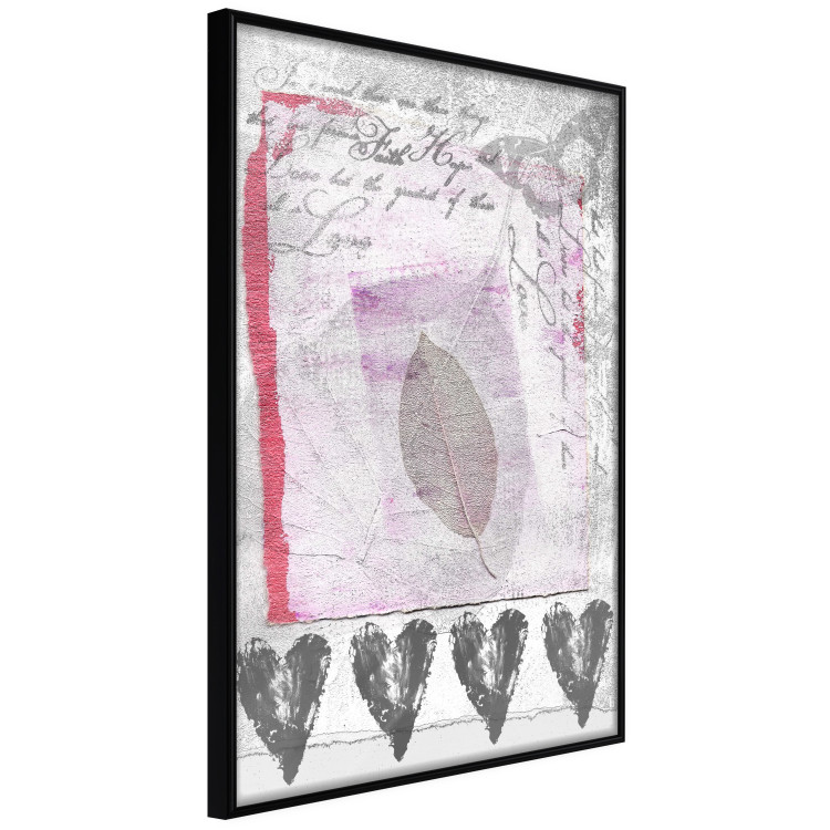 Wall Poster Diary - vintage-style composition with leaves and hearts with texts 115044 additionalImage 12