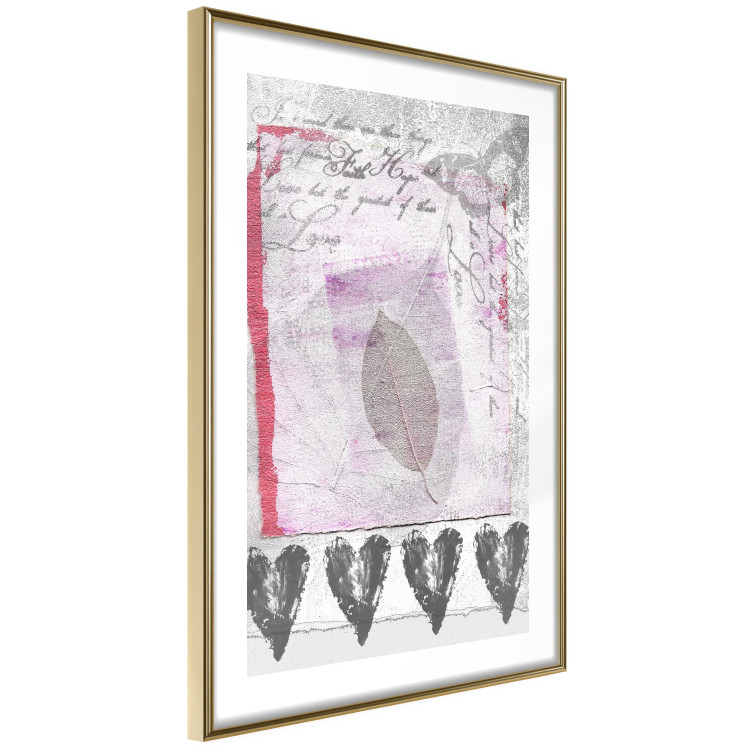 Wall Poster Diary - vintage-style composition with leaves and hearts with texts 115044 additionalImage 8