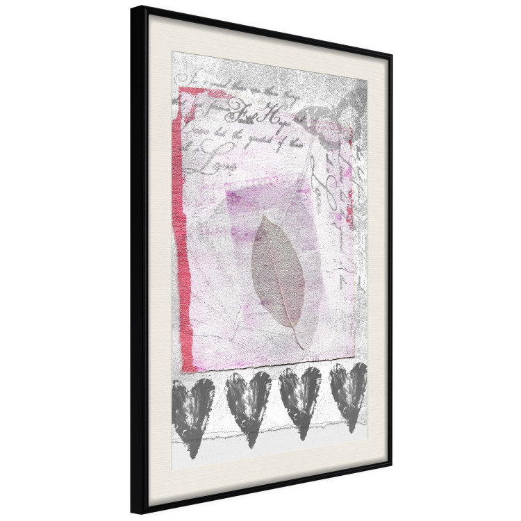 Wall Poster Diary - vintage-style composition with leaves and hearts with texts 115044 additionalImage 3