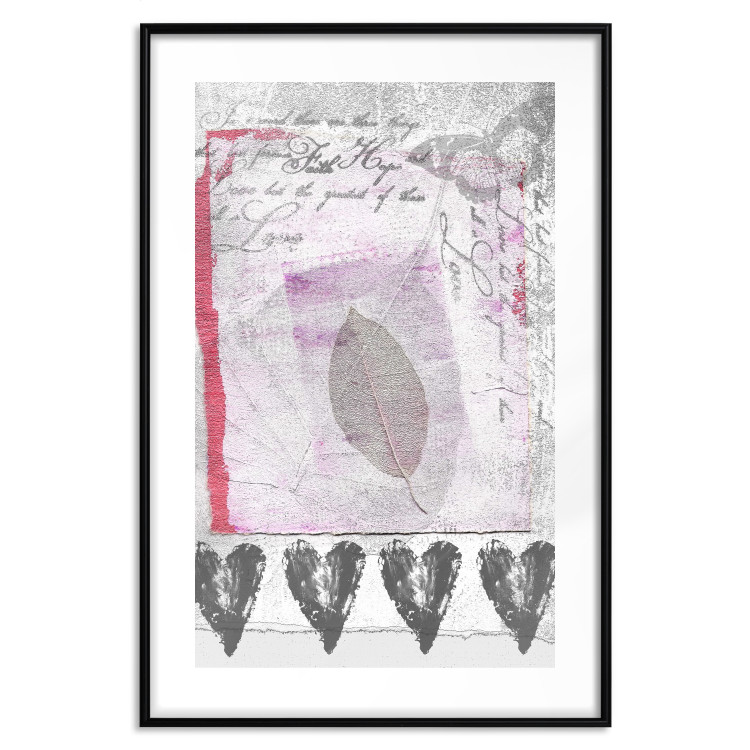 Wall Poster Diary - vintage-style composition with leaves and hearts with texts 115044 additionalImage 17