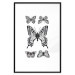 Wall Poster Five Butterflies - black and white composition with winged daytime insects 116944 additionalThumb 24