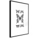 Wall Poster Five Butterflies - black and white composition with winged daytime insects 116944 additionalThumb 4