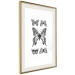 Wall Poster Five Butterflies - black and white composition with winged daytime insects 116944 additionalThumb 3