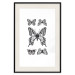 Wall Poster Five Butterflies - black and white composition with winged daytime insects 116944 additionalThumb 18
