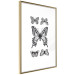 Wall Poster Five Butterflies - black and white composition with winged daytime insects 116944 additionalThumb 12