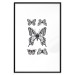 Wall Poster Five Butterflies - black and white composition with winged daytime insects 116944 additionalThumb 15