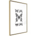 Wall Poster Five Butterflies - black and white composition with winged daytime insects 116944 additionalThumb 5