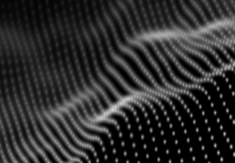 Poster Sound Stabilizer - simple black and white composition in musical waves 117344 additionalImage 11