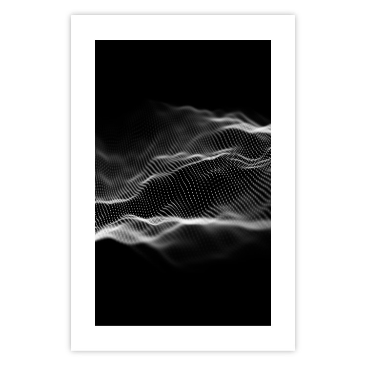 Poster Sound Stabilizer - simple black and white composition in musical waves 117344 additionalImage 25