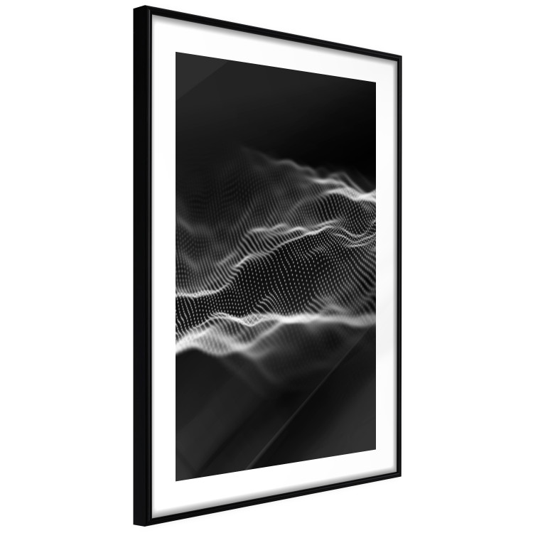 Poster Sound Stabilizer - simple black and white composition in musical waves 117344 additionalImage 13