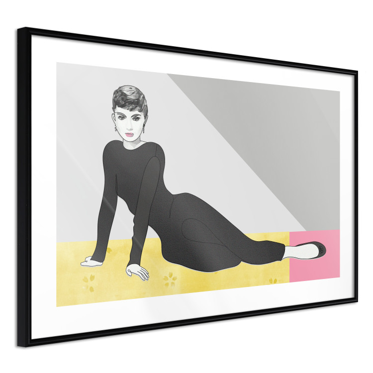Wall Poster Beautiful Audrey - composition with the figure of a famous woman against an abstract background 117544 additionalImage 13