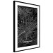 Poster Dark Map of Frankfurt - black and white composition with the German city 118144 additionalThumb 13