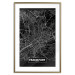 Poster Dark Map of Frankfurt - black and white composition with the German city 118144 additionalThumb 16