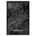 Poster Dark Map of Frankfurt - black and white composition with the German city 118144 additionalThumb 18