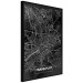 Poster Dark Map of Frankfurt - black and white composition with the German city 118144 additionalThumb 12