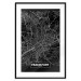 Poster Dark Map of Frankfurt - black and white composition with the German city 118144 additionalThumb 15