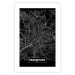Poster Dark Map of Frankfurt - black and white composition with the German city 118144 additionalThumb 25