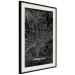 Poster Dark Map of Frankfurt - black and white composition with the German city 118144 additionalThumb 3