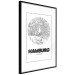 Wall Poster Retro Hamburg - black and white map of the port city with English texts 118444 additionalThumb 11