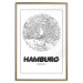 Wall Poster Retro Hamburg - black and white map of the port city with English texts 118444 additionalThumb 16