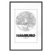 Wall Poster Retro Hamburg - black and white map of the port city with English texts 118444 additionalThumb 15