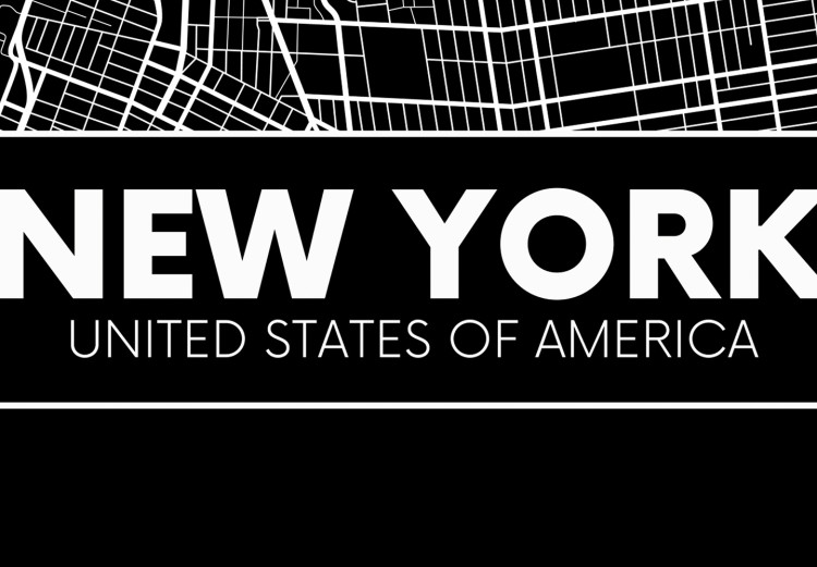Poster Negative Map: New York - black and white city map in the USA 123044 additionalImage 9